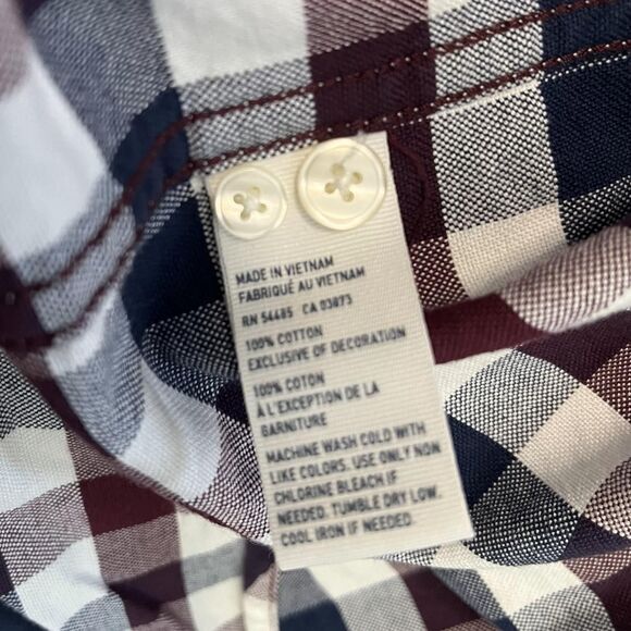 Medium Mens American Eagle Plaid Button Up Dress Shirt - Picture 3 of 4